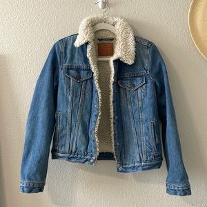Levi’s Sherpa Trucker Jacket, Small - From Anthropologie